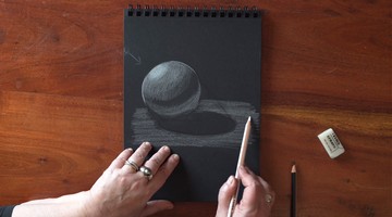 Dessiner en volume sur du papier noir ?