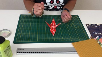 Grue en origami
